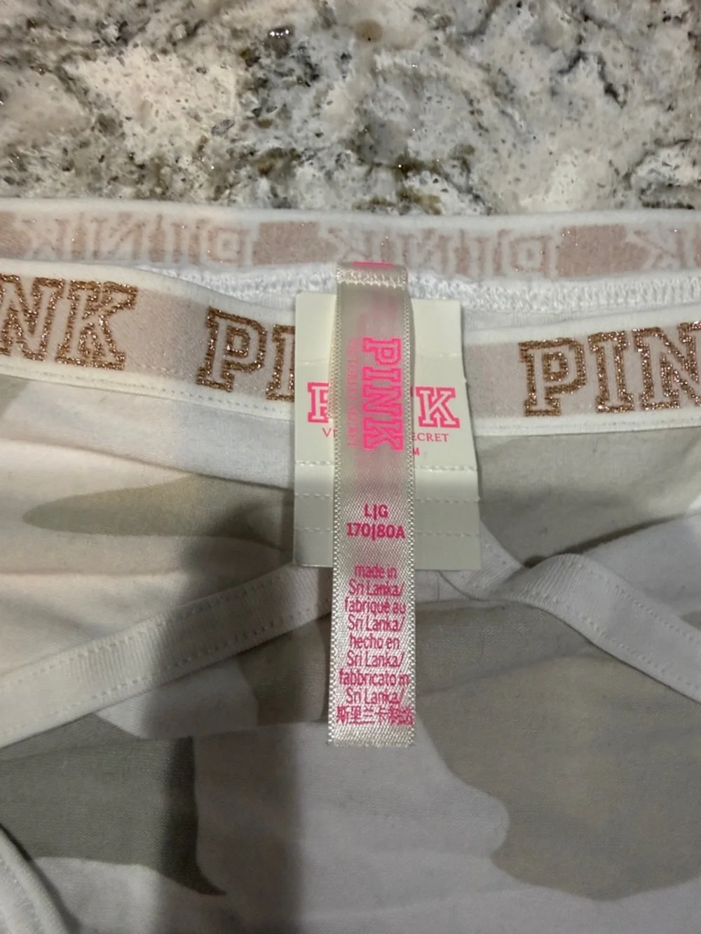 PINK Victoria's Secret White and Gray Camo Hipster Bikini Panty - Picture 2 of 6